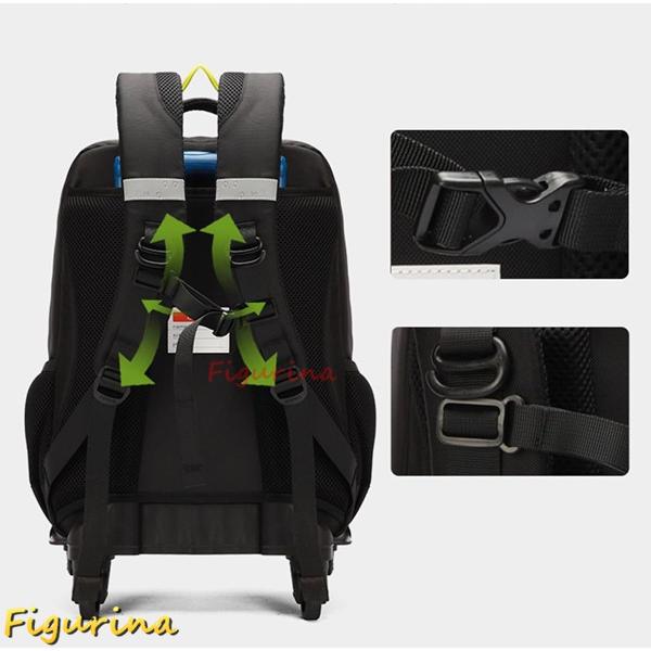 リュックキャリー 3way キャスターバッグ 16L キャリーバッグ 小型 2~3泊対応 4輪 撥水加工 トロリーバッグ メンズ 旅行の画像