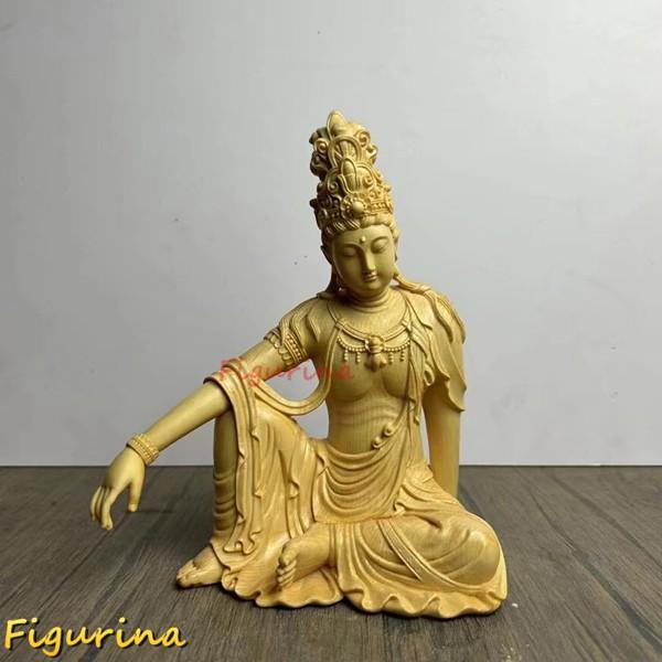 木彫り 仏像 【観音 様】 仏教美術品 観音像彫刻 観世音菩薩 観自在