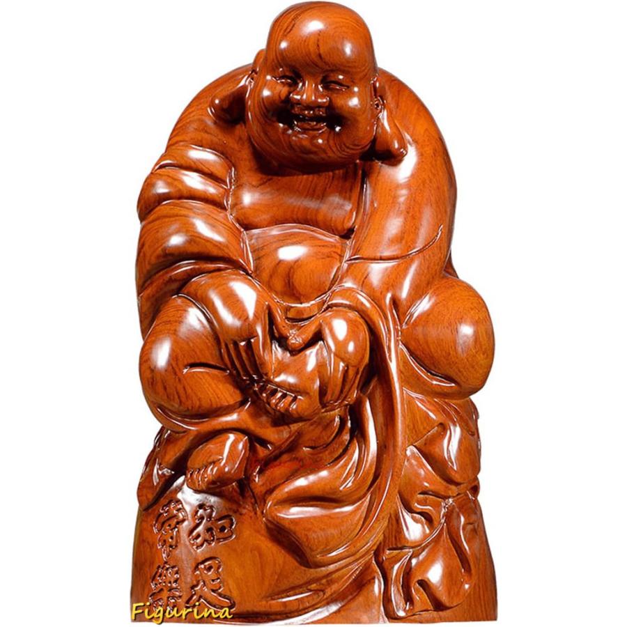 布袋様 木彫り 花梨木 高級天然カリン材 七福神 布袋 様 布袋様の置物