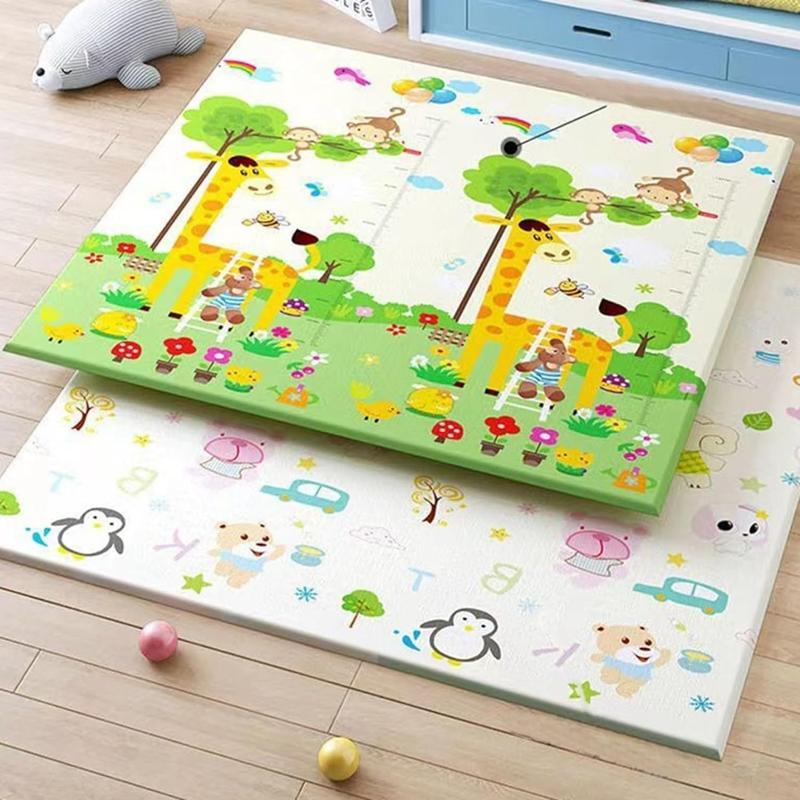 ベビーマット 200cm*180cm*1cm 極厚 赤ちゃん プレイマット 子供ゲームパッド 新生児折りたたみマット 防汚 防音 滑り止めの画像