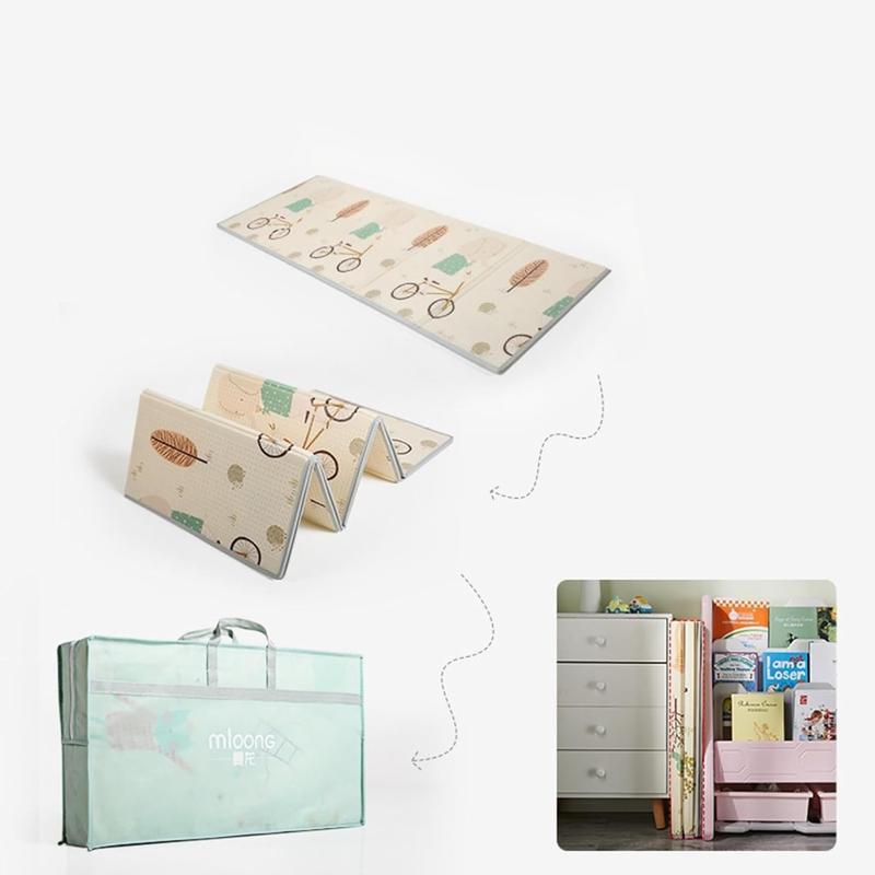 ベビープレイマット 防音防水 折りたたみ プレイマット 折りたたみ アニマル 動物 遊びカーペット 厚手 両面使用可能 無害 振動吸収 |  | 04