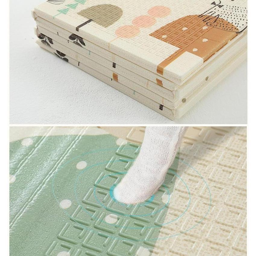 ベビープレイマット 防音防水 折りたたみ プレイマット 折りたたみ アニマル 動物 遊びカーペット 厚手 両面使用可能 無害 振動吸収 |  | 05