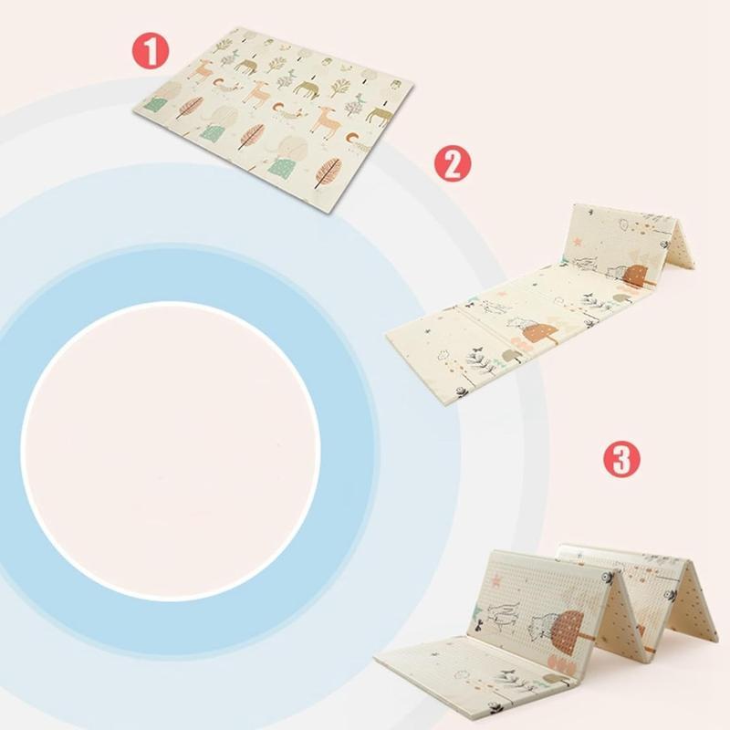 ベビープレイマット 防音防水 折りたたみ プレイマット 折りたたみ アニマル 動物 遊びカーペット 厚手 両面使用可能 無害 振動吸収 |  | 07