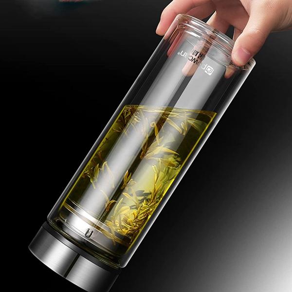 ウォーターボトル 二層ガラス ダブルウォール 1リットル 500ml 800ml