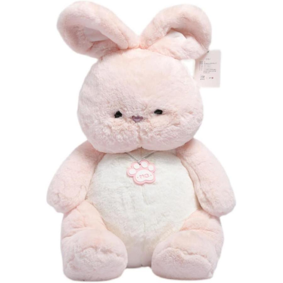 ピンクうさぎ ぬいぐるみ 縫い包み 40cm 55cm 太い兎 ウサギ もこもこ