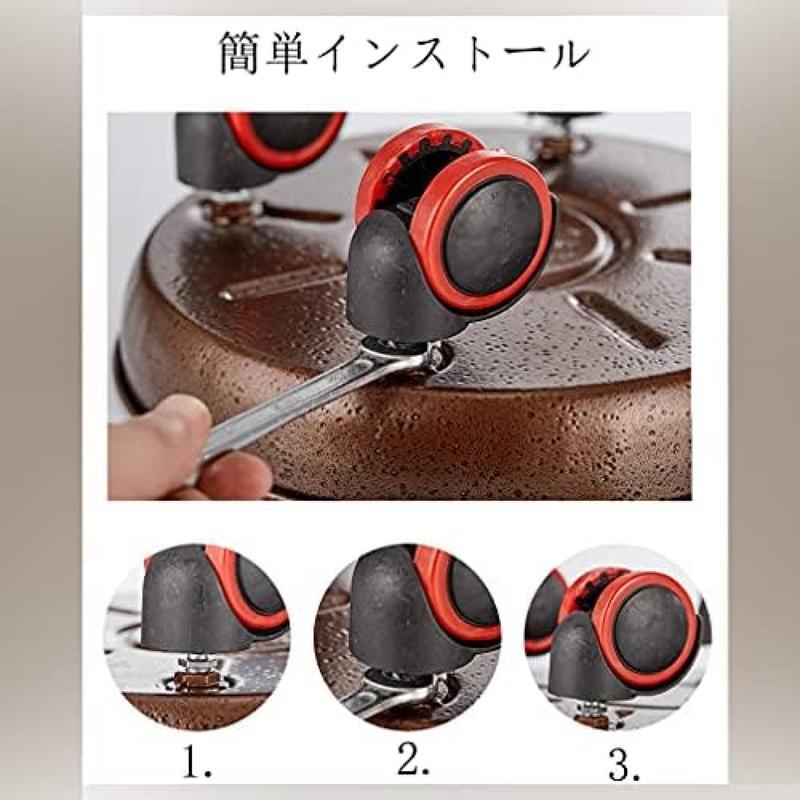 植木鉢台 鉢置台 鉢受プレート 花台 360°ロック可能なキャスター 移動 掃除楽に 鉢植えのラック 花ポットホルダ バルコニーラック_2