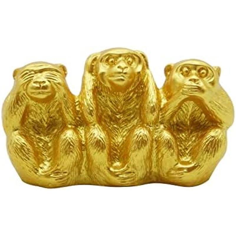 見猿聞か猿言わ猿 【m112 レトロ 置物 陶芸 磁器 陶器 さる 三猿】 見