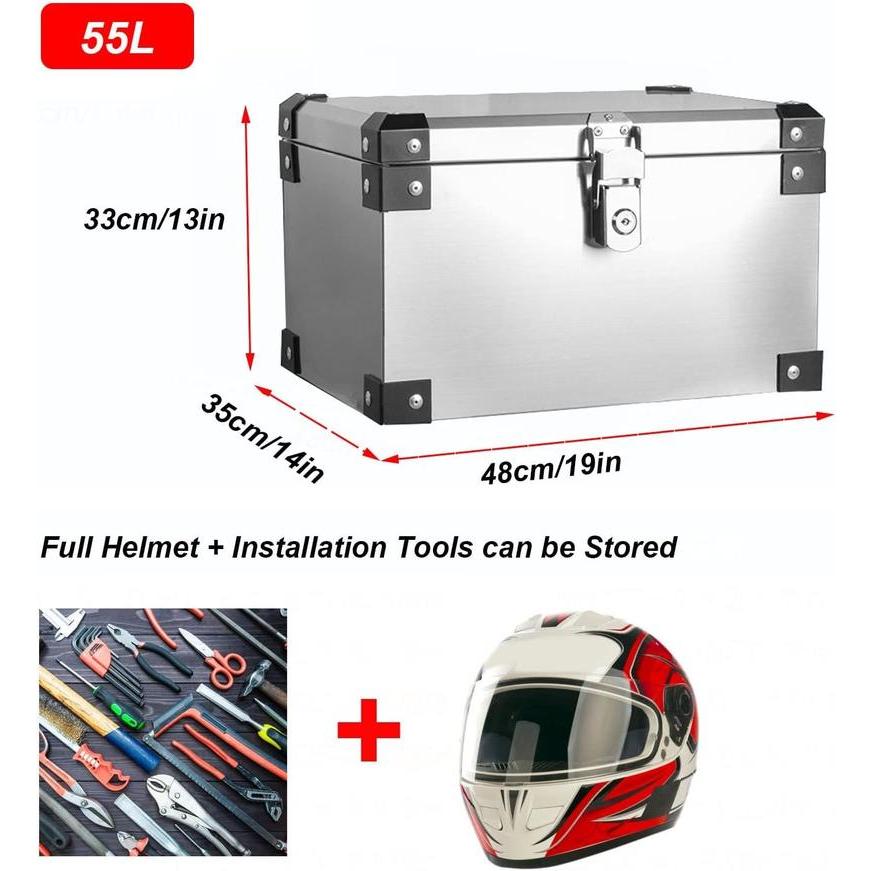長方形リアボックス バイク トップケース リアボックス 22L 28L 42L