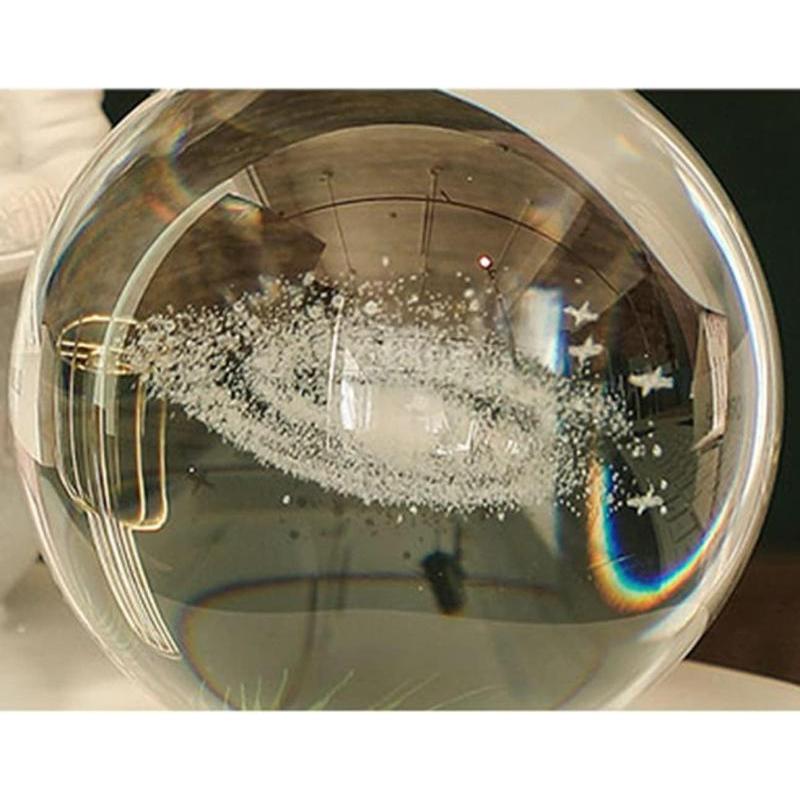 置物 室内用 おもしろグッズ 人工水晶 ボール 部屋装飾品 宇宙飛行士