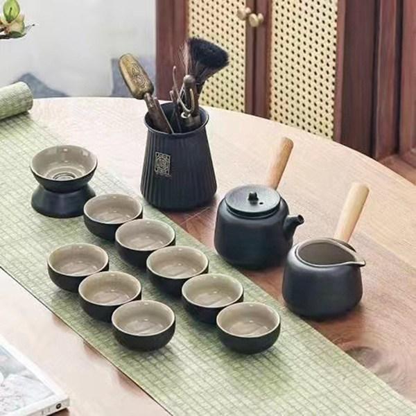 1135 急須　ミニチュア　8客　中国茶器　木箱付き 茶具セット 中国茶器セット 8客入 ティーカップ 番茶器セット 急須