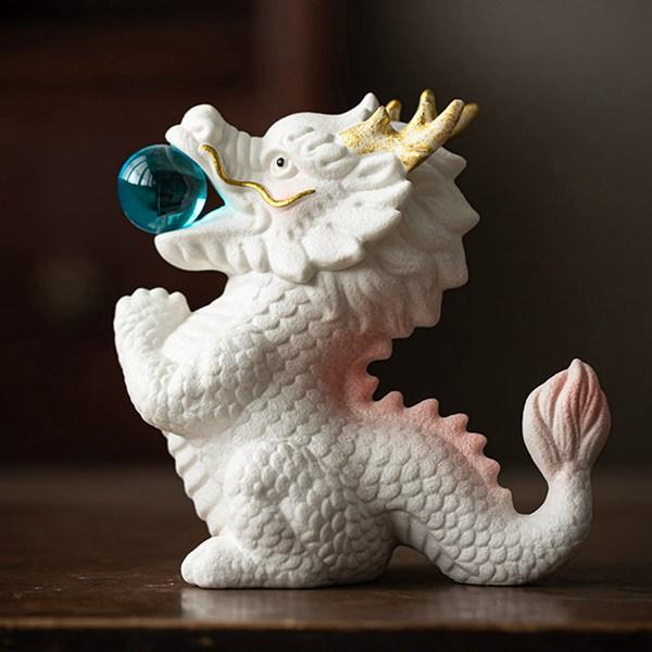 七福神 神様 置物 龍 作家モノ 陶器 縁起物 可愛い 龍の置物 干支 たつ 辰 竜 陶器 龍神 開運 干支飾り 幸運 風水
