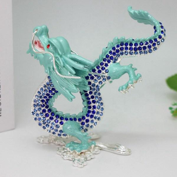 J6コレクション品✨七星剣護宝龍 龍の置物 銅製 インテリア 縁起物