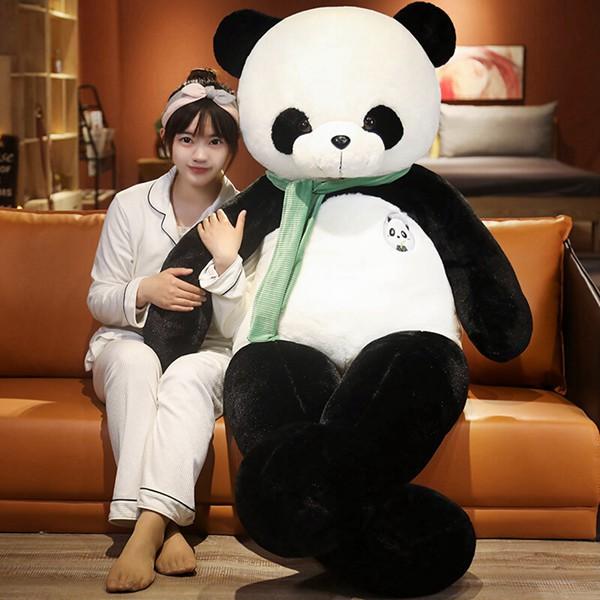 パンダぬいぐるみ 縫い包み 特大 巨大 大きい 動物 おもちゃ おすわり スカーフ着 添い寝枕 クッション 添い寝 背もたれ 可愛い 彼氏_3