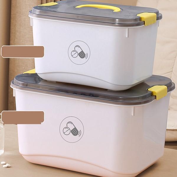 薬箱 薬ボックス 引き出し 取り外しトレイ 取っ手付き 2層 救急箱 ピルケース 携帯用ボックス 薬ケース くすりいれ 習慣薬箱 多機能 |  | 11