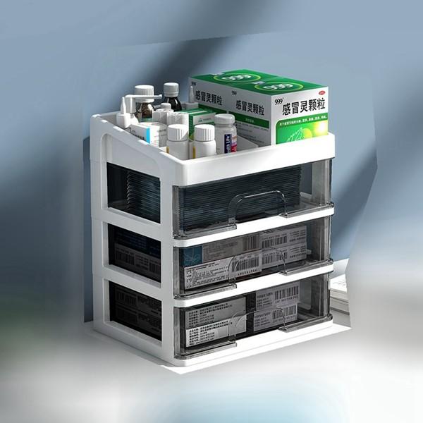 薬箱 薬ボックス 引き出し 取り外しトレイ 取っ手付き 2層 救急箱 ピルケース 携帯用ボックス 薬ケース くすりいれ 習慣薬箱 多機能 |  | 13