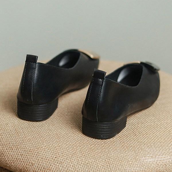 パンプス 本革 レディース ローヒール2cm ビジネスシューズ スクエアトゥ 甲飾り フォーマル Vカット 甲浅 パッチワーク 軽量性 |  | 10