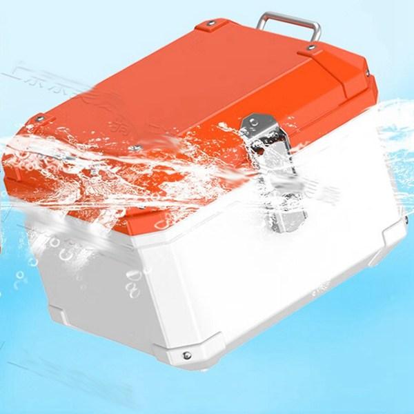 楽天市場】HI-LINE バイク リアボックス 45L ブラック【ダイヤルロック