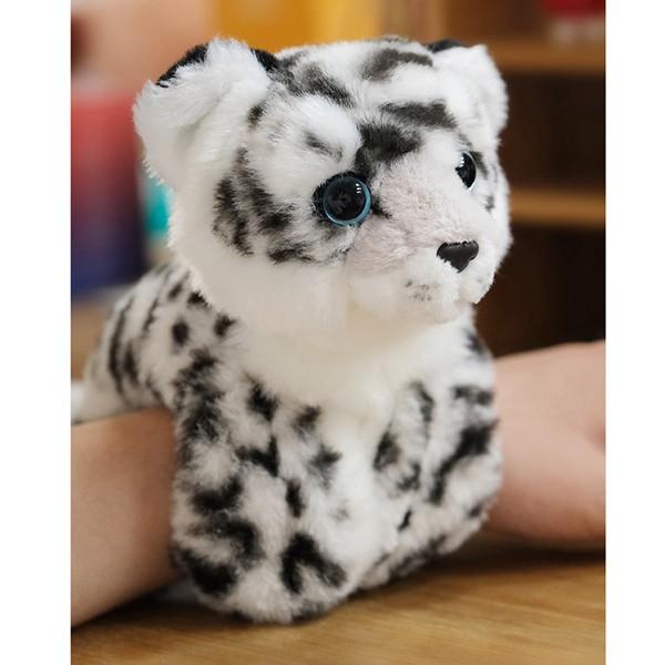 雪豹 動物スラップブレスレット リストバンド ユキヒョウ ぬいぐるみ 手首バングル かわいい 可愛い おもちゃ 萌え萌え ふわふわ 癒し系 ユキヒョウ ぬいぐるみ