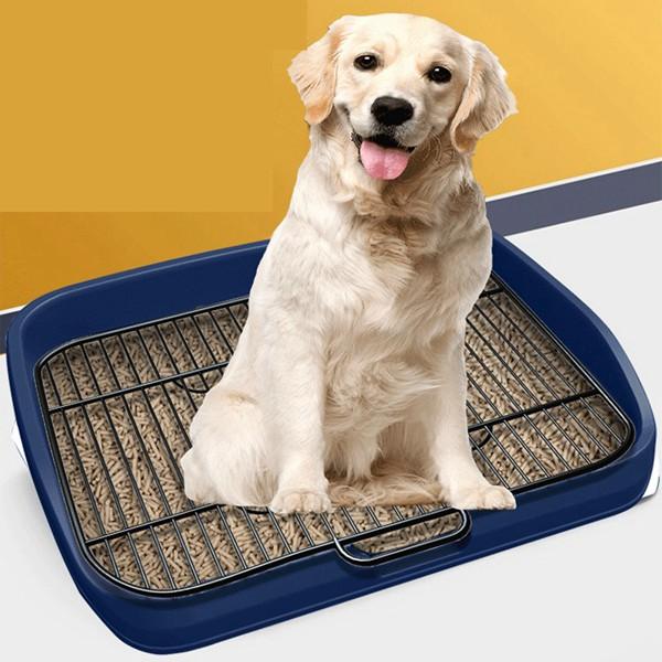 犬トイレトレー 2層デザイン ステンレスメッシュカバー付き 足を乾燥