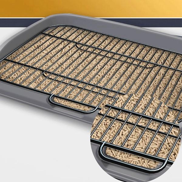 犬トイレトレー 2層デザイン ステンレスメッシュカバー付き 足を乾燥