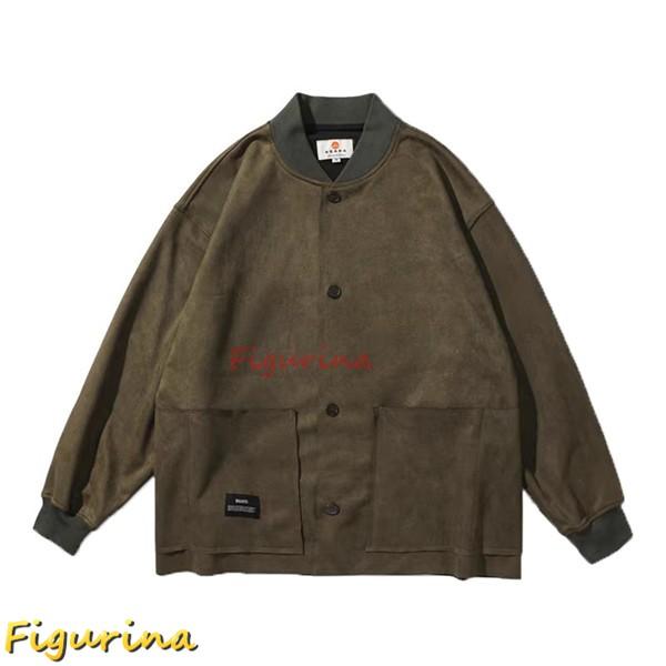 アウター メンズ レディース ジャケット 春秋 ボタン付き ゆったり おしゃれ カジュアル 日系 ファッション ポケット付き ヴィンテージ | 