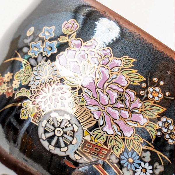 酒器セット陶器 猪口 ぐい呑 5個セット 花柄 絵柄 5種類 手描き 盃 