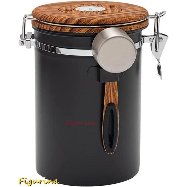 コーヒーキャニスター コーヒー豆 保存容器 304ステンレス 真空密封