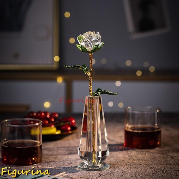 NOBLESSE CRYSTAL ROSE 置き物　クリスタルガラス　バラ クリスタルガラス 水晶 k9 永遠の花 枯れない花 水晶花 バラ 薔薇