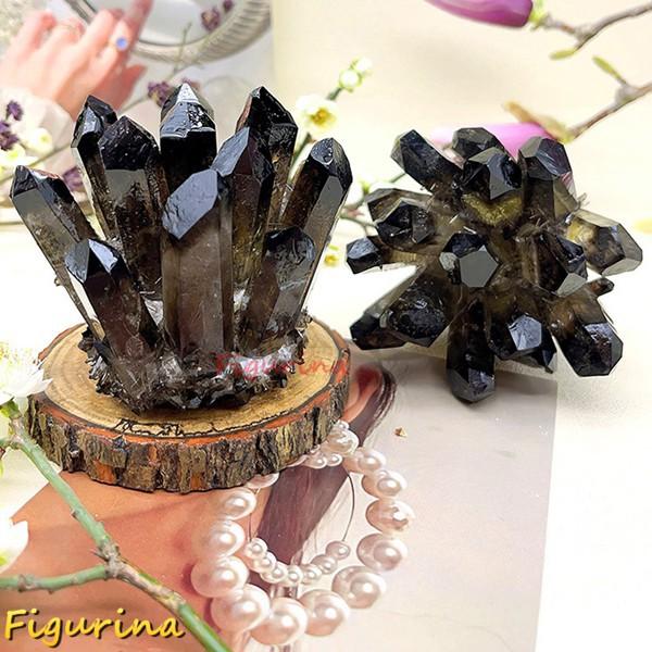 クリスタル 天然水晶 黒水晶 茶色水晶 天然石 六角柱 さざれ石 クリスタル 天然水晶 黒水晶 茶色水晶 天然石 六角柱 さざれ石