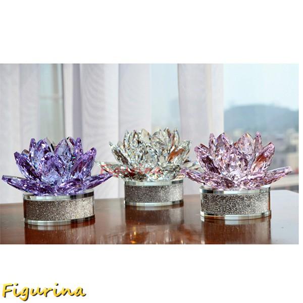 蓮の花 クリスタル ガラス 置物 ヒーリング インテリア ハス 蓮の花 クリスタル ガラス 置物 ヒーリング インテリア ハス