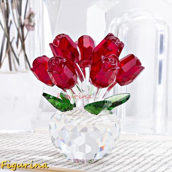 k9クリスタルガラス バラ 薔薇 9輪 水晶花 造花 インテリア 車の k9クリスタルガラス バラ 薔薇 9輪 水晶花 造花 インテリア 車の