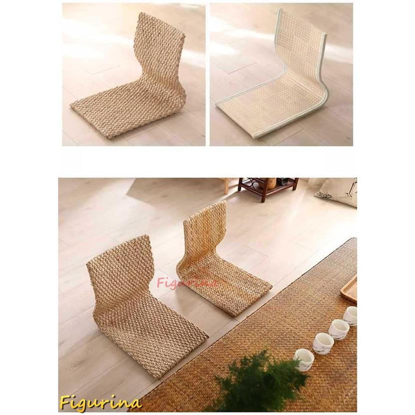 座椅子 竹製 腰が痛くならない クッション付 46×37×43cm 和座椅子 フロアーチェア 高反発 背もたれ 省スペース 家具 座敷_12