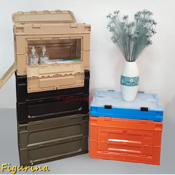収納ボックス 収納ケース 50L/80L 折りたたみ式 アウトドアボックス 大容量 収納コンテナ 多面扉 蓋付き 多機能 組み立て簡単便利_7