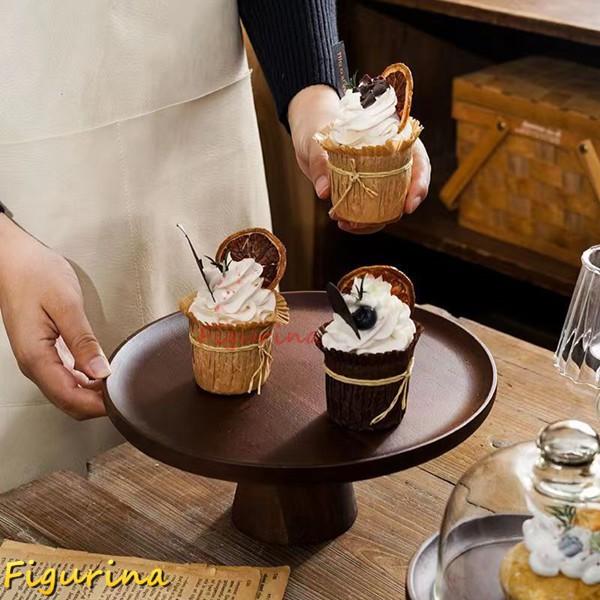 デザートトレイ ケーキスタンド ケーキトレー 木製ケーキスタンド 天然