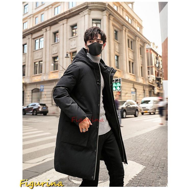 ダウンジャケット メンズ ロングダウンコート 無地 保温性 冬服 カジュアル 保温 ステンカラー ダウンアウター 厚め 着膨れせず 防寒服_10