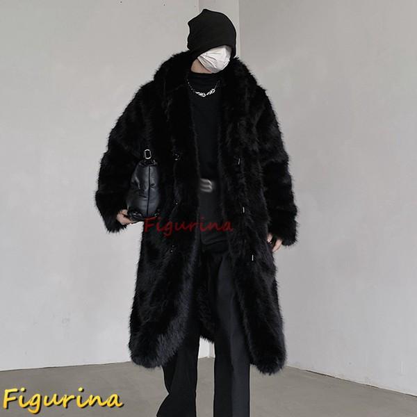 ロングコート メンズ ファーコート 秋服 冬服 フェイクファーコート フード付き 長袖 前開き ボアジャケット ファーブルゾン アウター
