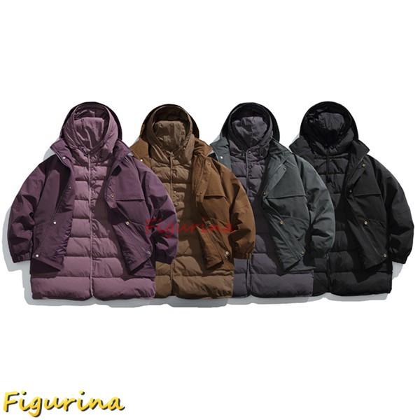 3-in-1ダウン ダウンコート レディース メンズ 冬服 日系 ヴィンテージ 無地 カジュアル フード付き ゆったり おしゃれ 防風性_12