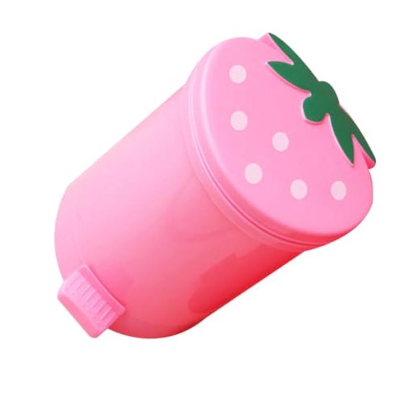 卓上ゴミ箱 ストロベリーデスクのゴミ箱 ピンクのもの ごみリサイクル