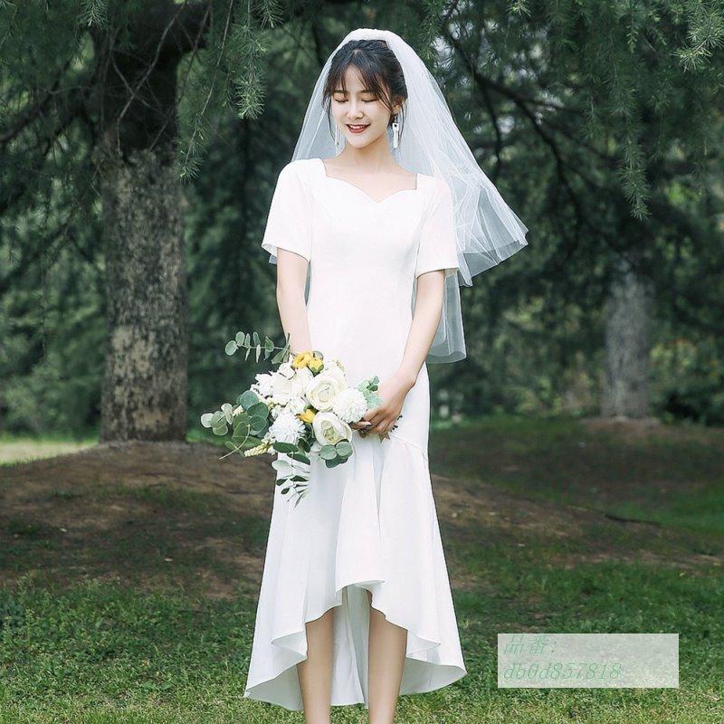 21春夏 前撮り ミモレ丈 おしゃれ 花嫁 結婚式 パーティドレス 二次会 半袖 結婚式 発表会 白 披露宴 ワンピース お呼びばれ演奏会 ウェディグドレス ドレス Db0d Captivation Shop 通販 Yahoo ショッピング 人気ブランド Kpiss Fm