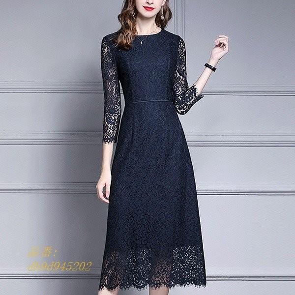 人気満点 Aライン フォーマルワンピース 結婚式 披露宴 ネイビー 通勤 レース 母親 パーティードレス 大きいサイズ 結婚式 透け感 フミモレ丈 ワンピ 国内最安値 Www Doctor Plan Com