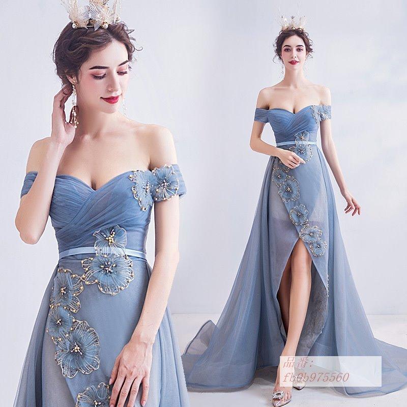 在庫処分セール カラーロングドレス ロングドレス パーティドレス スリット ステージ衣装 結婚式 セクシー ブルー カラードレス 代 40代 オフショルダー キレイめ 30代 Fb0b Captivation Shop 通販 Yahoo ショッピング クリアランス Www