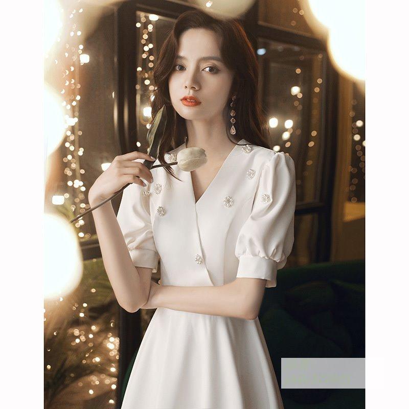 オープニング大放出セール ウエディングドレス 花嫁 ウェディングドレス 結婚式 披露宴 二次会 ブライズメイドドレス ドレス 体型カバー ゲストドレス シンプル ミモレ丈スカート Gb0c Captivation Shop 通販 Yahoo ショッピング 最安 Www Yalaphone Com