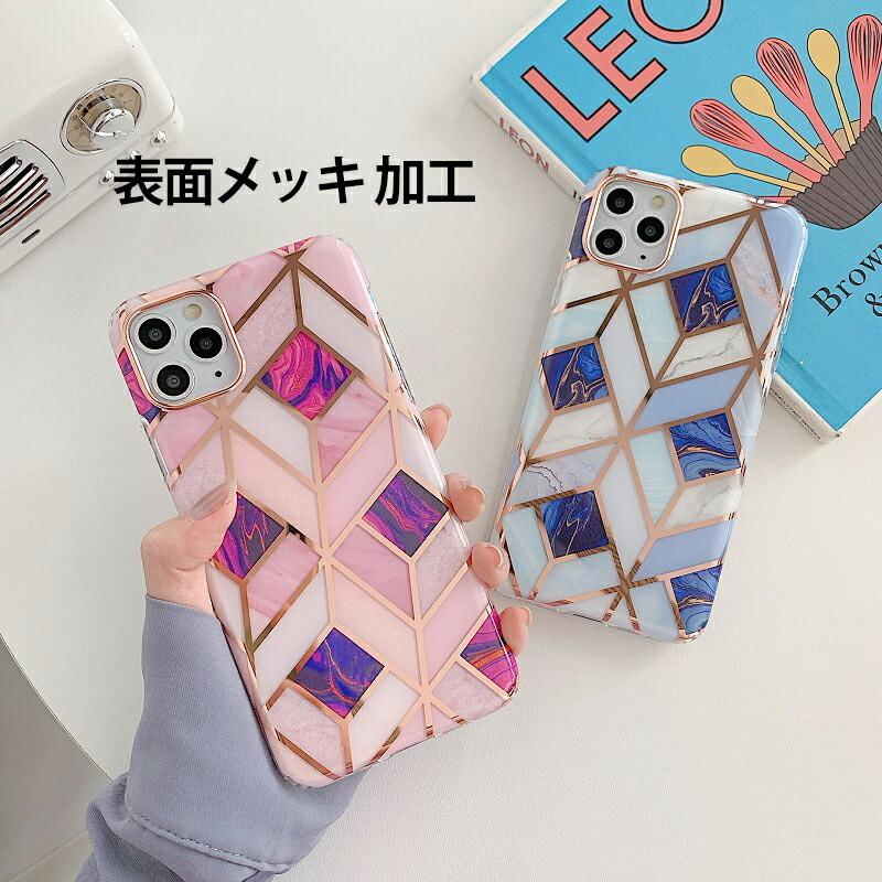 大理石 iPhone13 ケース iphone12 メッキ iphone11ケース iphone13