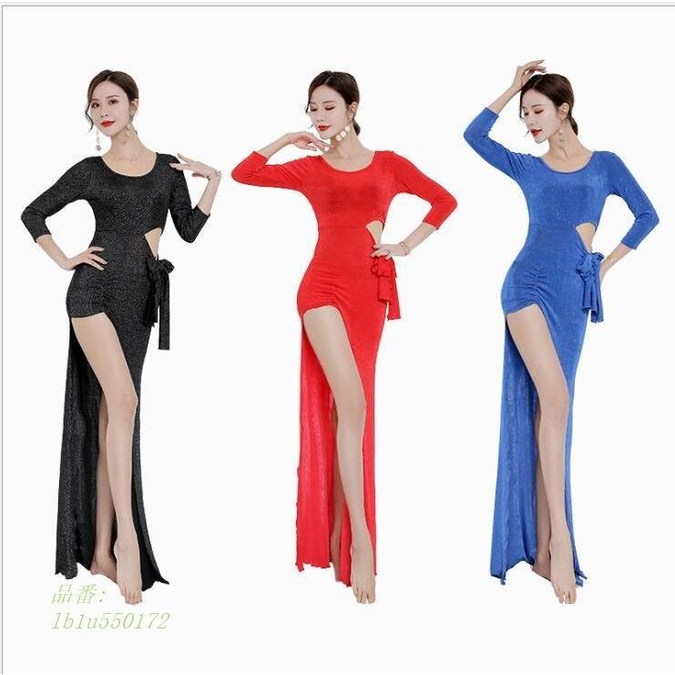 ワンピースベリーダンス衣装ダンスウェア3色 社交ダンス衣装 舞台ダンス セットアップステージ衣装