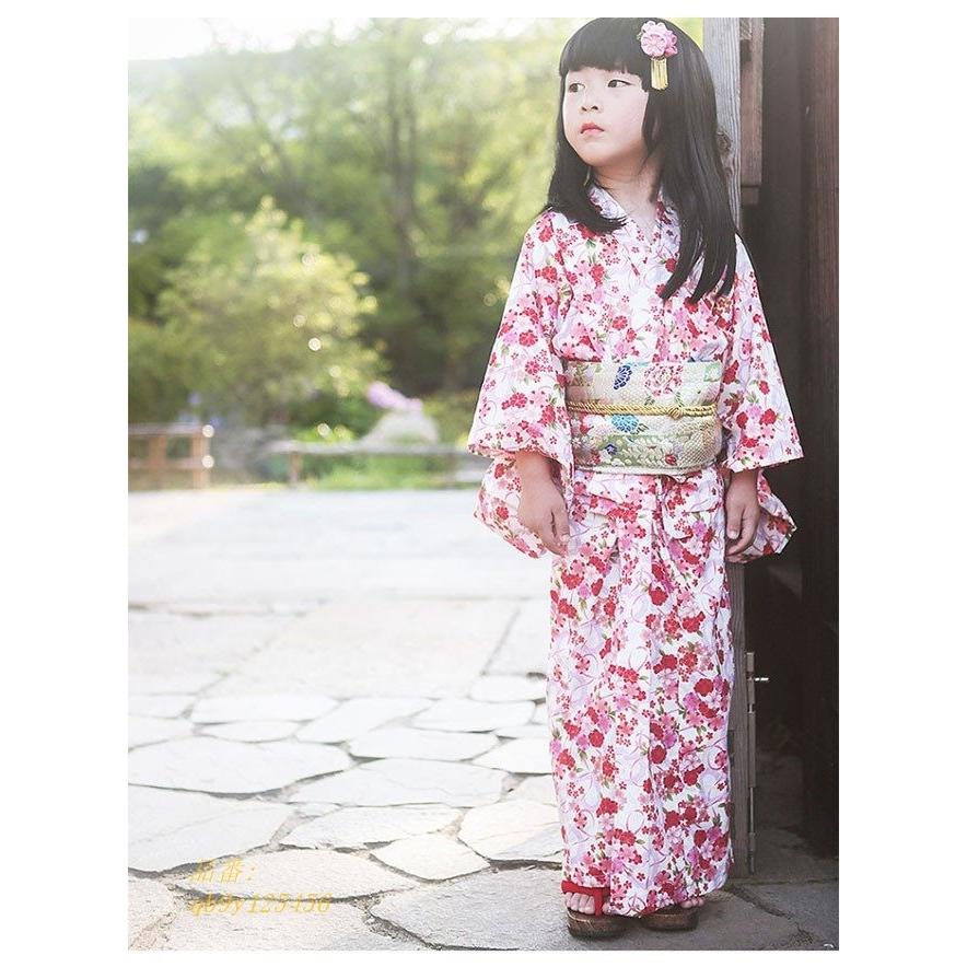 内祝い 浴衣 女の子 キッズ浴衣 レトロ夏 子供浴衣 花柄 子供服 カジュアル 可愛い 和 単品 リボン ワンピース ゆかた 史上最も激安 Feltfetish Com