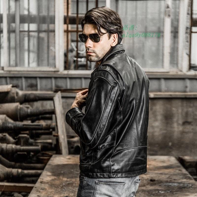 アビレックスフライ本革ジャケット男性ターンダウン襟ファッション牛革風ジャケットメンズリアルレザーコートオートバイ ジャケット グループ上 メンズ服 か Alqa9y0176 フィホーネ 通販 Yahoo ショッピング
