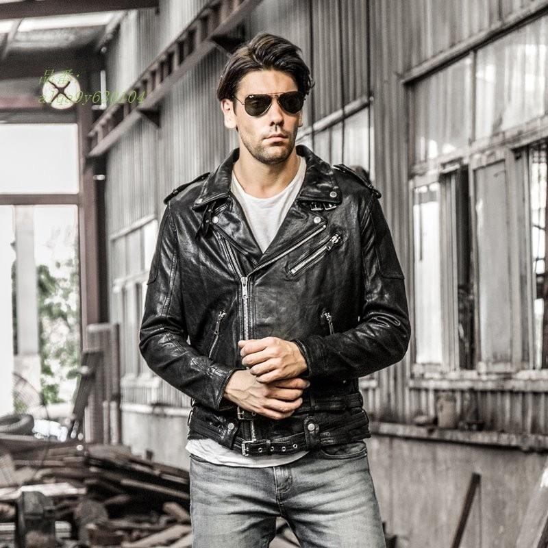 アビレックスフライ新しいブランドレザージャケット男性19ファッションメンズスリムフィットシープスキンオートバイバイカージャケット本革コート グルー Alqa9y フィホーネ 通販 Yahoo ショッピング