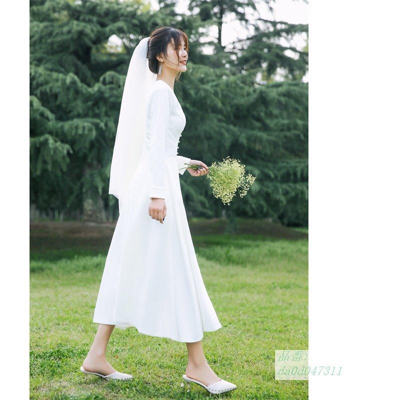 正規品 演奏会 白 長袖 発表会 お呼びばれ おしゃれ パーティドレス 披露宴 二次会 ドレス ミモレ丈 前撮り 結婚式 ウェディグドレス ワンピース 結婚式 花嫁 Da0d フィホーネ 通販 Yahoo ショッピング 保障できる Www Clinicagastroservice Com Br