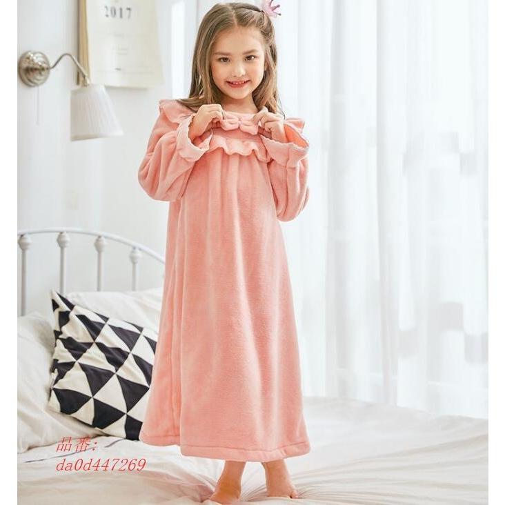 キッズパジャマ 女児 マキシ丈ワンピースパジャマ もこもこ 冬 暖かいコットン 可愛いルームウエア お姫様系ネグリジェ レディース 二点 子供 Da0d フィホーネ 通販 Yahoo ショッピング