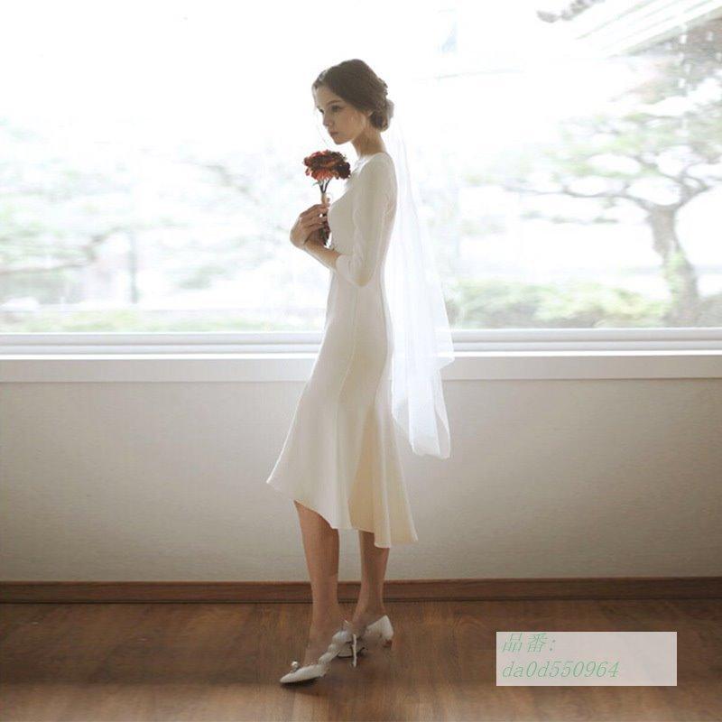 ついに再入荷 ウェディグドレス 演奏会 パーティドレス 花嫁 安い 発表会 二次会 結婚式 ミモレ丈 大きいサイズ 長袖 小さいサイズ ミニ丈 ドレス白 ワンピース 送料込 Www Skylanceronline Com